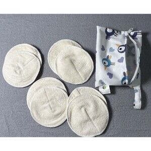 Serenity Bamboo Reusable Nursing Pads 8pc Set Wet Bags Organic Breast Pads